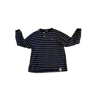 Size XL Nautica Polo Shirt Long Sleeve Collared Striped SHIRT